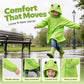 🐸 50% RABATT! Barns Frosk-Regnponcho ☔– Vanntett, Lett & Ryggsekkvennlig