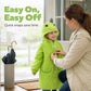 🐸 50% RABATT! Barns Frosk-Regnponcho ☔– Vanntett, Lett & Ryggsekkvennlig