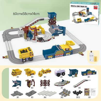 🚂 50% RABATT NÅ! 🏗️ Interaktivt Elektrisk Steinbrudd Eventyrtog & Sporset – Bygg, Klikk & Skap – Perfekt for Kreative Barn ✨
