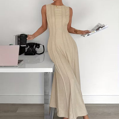 👗 50% RABATT NÅ! ✨ Ermeløs plissert maxikjole for kvinner – Flatterende A-linje – 94K+ solgt, perfekt for sommer eller spesielle anledninger 🌸🌿☀️
