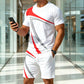 Herre Casual Sommer T-skjorte & Shorts 2-delt Sett