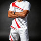 Herre Casual Sommer T-skjorte & Shorts 2-delt Sett