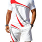 Herre Casual Sommer T-skjorte & Shorts 2-delt Sett