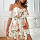 🎉 BEGRENSET TID 50% RABATT! 🌸 Boho Blomsterkjole – Cold Shoulder-design & Rysjedetaljer 🌼