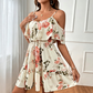 🎉 BEGRENSET TID 50% RABATT! 🌸 Boho Blomsterkjole – Cold Shoulder-design & Rysjedetaljer 🌼