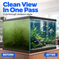 🔥 50% RABATT NÅ 🐠 Magnetisk Akvarium Glassrenser – Dobbeltsidig Flytende Algescraper – Rengjør Enkelt Inn- og Utsiden Uten å Bli Våt på Hendene ✨