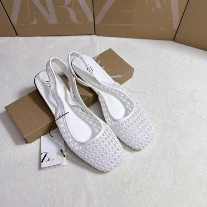 👡🌸 Dame Flettede Slingback Sandaler – 50% RABATT! Elegant flettet detalj, stilig slingback, komfortabel flat såle – perfekt for jobb og helg. 🔥✨