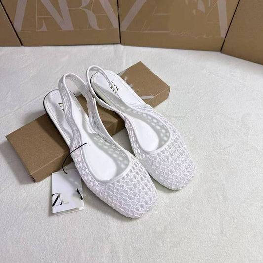 👡🌸 Dame Flettede Slingback Sandaler – 50% RABATT! Elegant flettet detalj, stilig slingback, komfortabel flat såle – perfekt for jobb og helg. 🔥✨