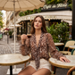 🎁Nyheter 50% AV🌸 Leopard V-hals Knyttopp – Vill Feminin Stil ⏰