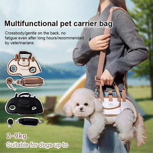 ⏳🔥LIMITED-TIME 50% OFF! ⏰🐾 Portable Breathable Pet Carrier Sling & Backpack – Spine Support & Multi-Way Comfort 🐶🐕