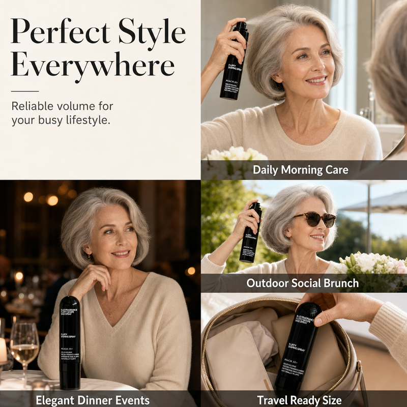 🎁 2026 Nya Ankomster 50% rabatt💥Fluffy Hair Shaping Spray – volymgivande spray med långvarig effekt och persikodoft💇‍♀️