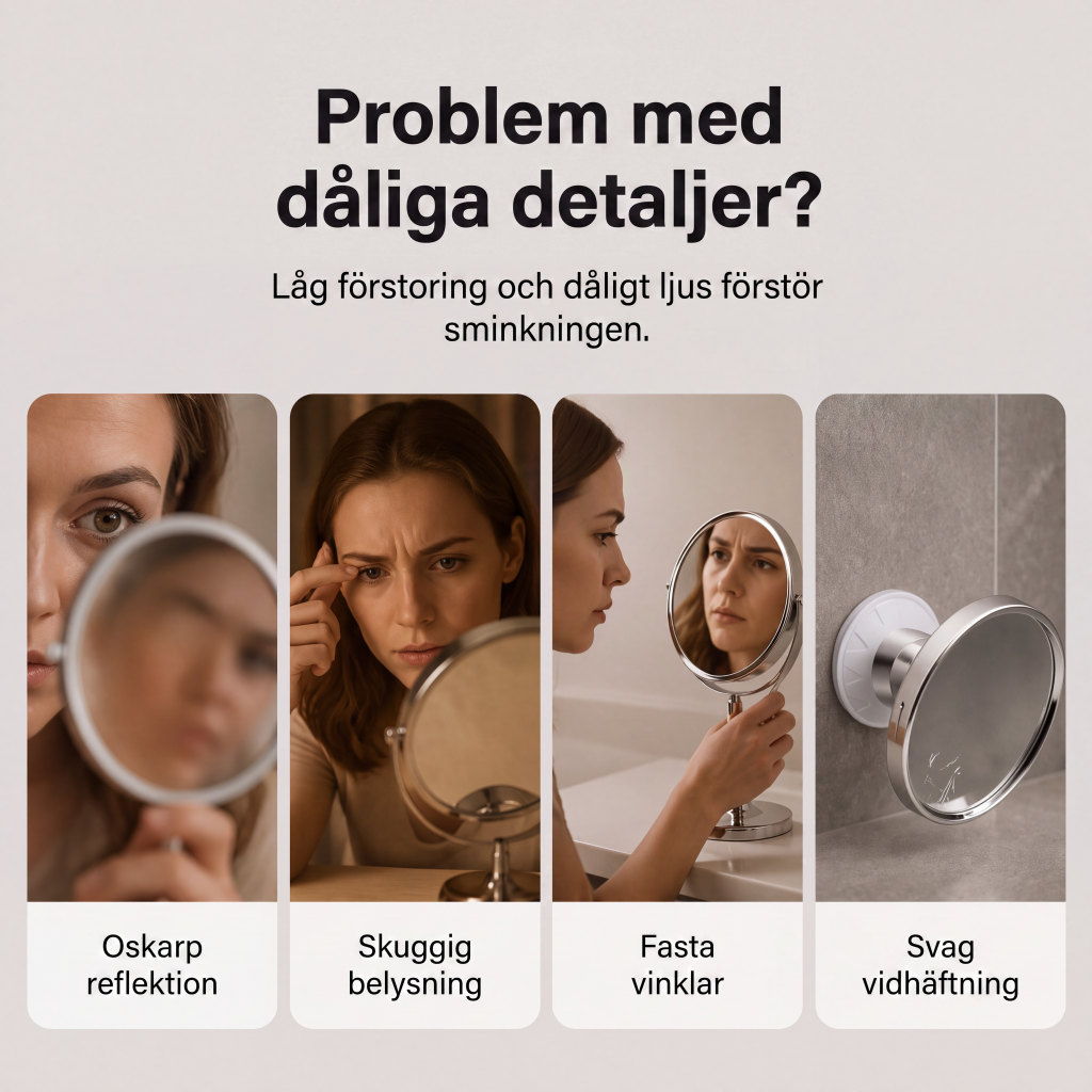 🎁 2026 Nya Ankomster 50% rabatt💥10x förstorande sminkspegel med LED-ljus och sugkopp – perfekt för felfri makeup och hudvård ✨