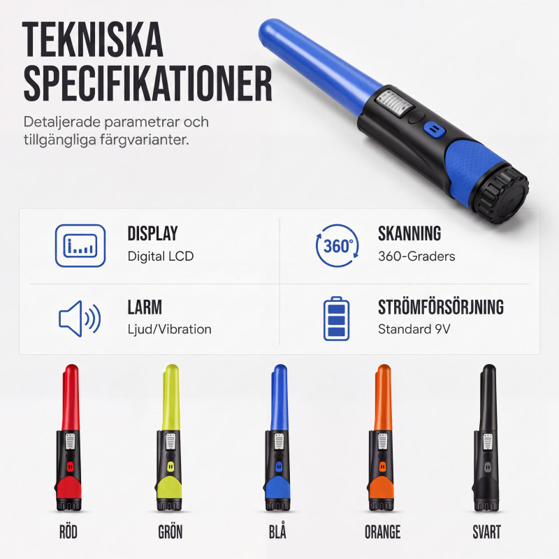 🎁 2026 Nya Ankomster 50% rabatt💥Handhållen metalldetektor-pinnpekare – professionell skattjakt, 360° sidoskanning & smart LCD – perfekt för utomhusentusiaster 🏕️