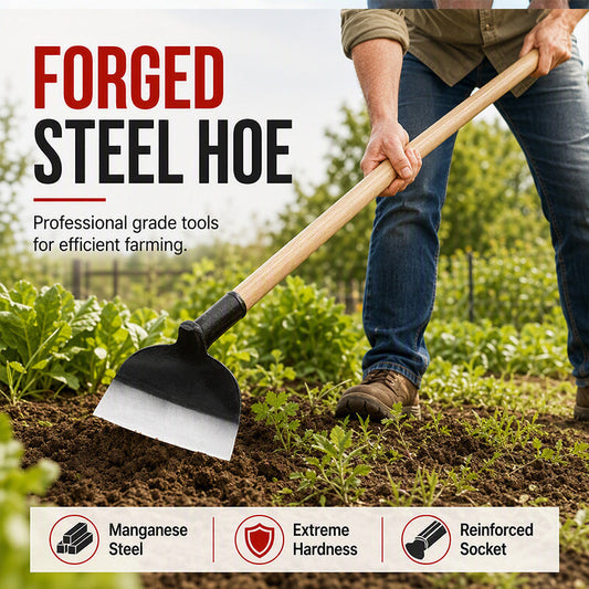 🎁 2026 Nya Ankomster 50% rabatt💥Heavy duty manganese steel flat hoe head – slitstark, värmebehandlad & precisionsslipad – perfekt för jordbruk och trädgård 💪