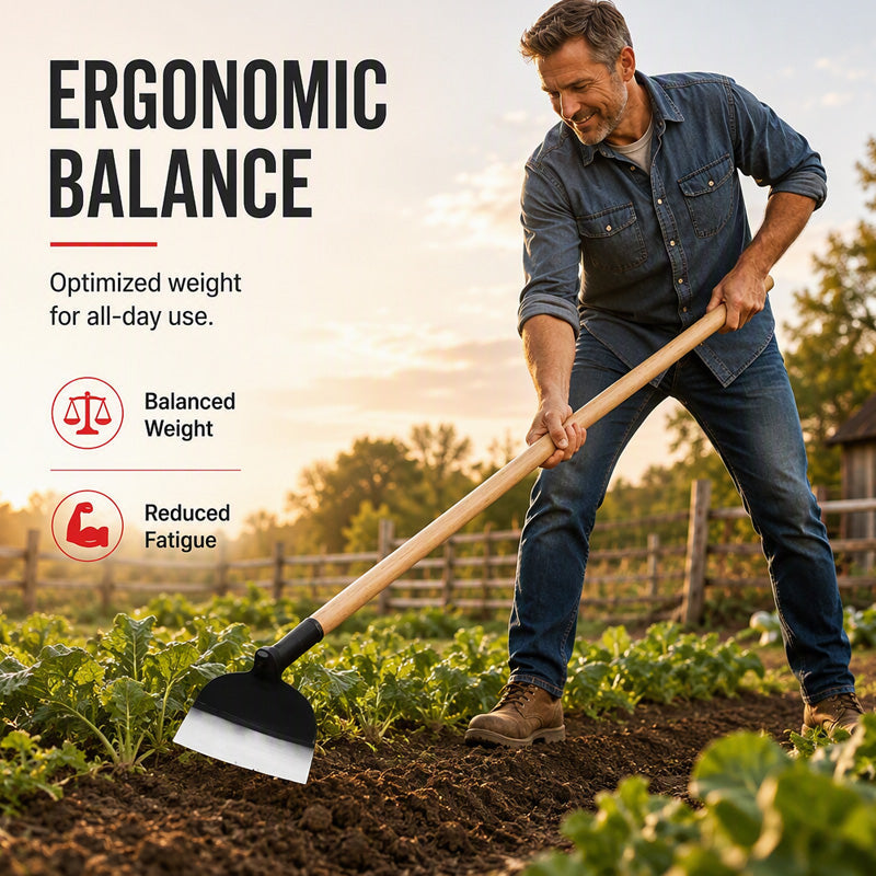 🎁 2026 Nya Ankomster 50% rabatt💥Heavy duty manganese steel flat hoe head – slitstark, värmebehandlad & precisionsslipad – perfekt för jordbruk och trädgård 💪