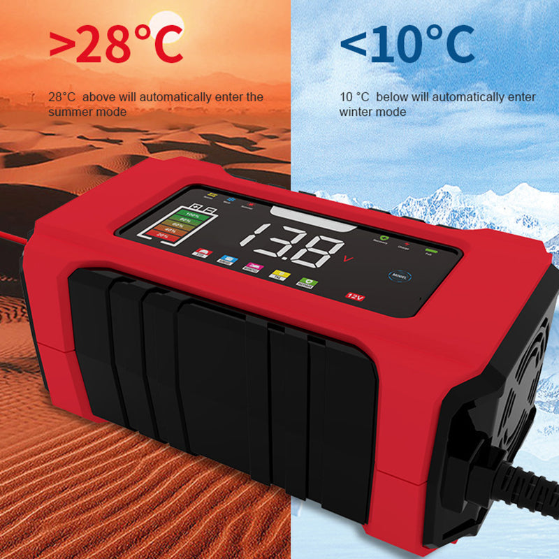🎁 2026 Nya Ankomster 50% rabatt💥Intelligent bilbatteriladdare 12V 6A – 9 steg & pulsreparation – LCD-färgdisplay för bly-syrabatterier 🚗