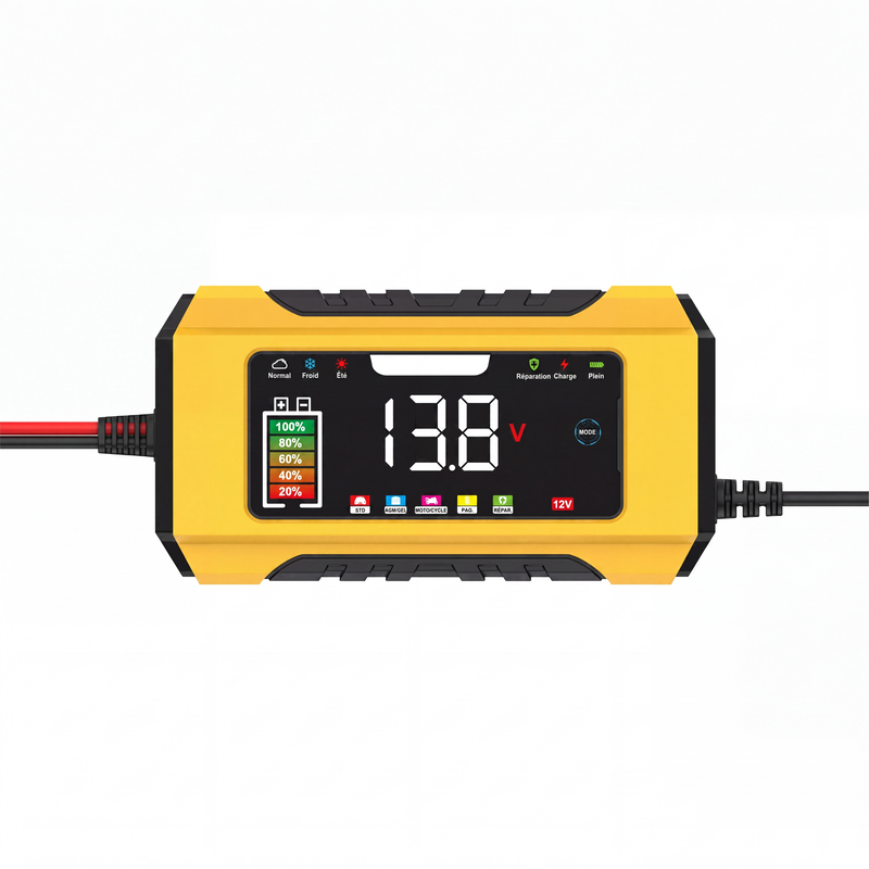 🎁 2026 Nya Ankomster 50% rabatt💥Intelligent bilbatteriladdare 12V 6A – 9 steg & pulsreparation – LCD-färgdisplay för bly-syrabatterier 🚗