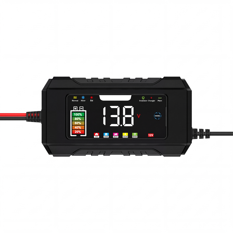 🎁 2026 Nya Ankomster 50% rabatt💥Intelligent bilbatteriladdare 12V 6A – 9 steg & pulsreparation – LCD-färgdisplay för bly-syrabatterier 🚗
