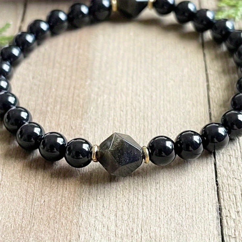 💎✨50% RABATT⏰ Elegant obsidianarmband, klassisk design, vacker accessoar🖤