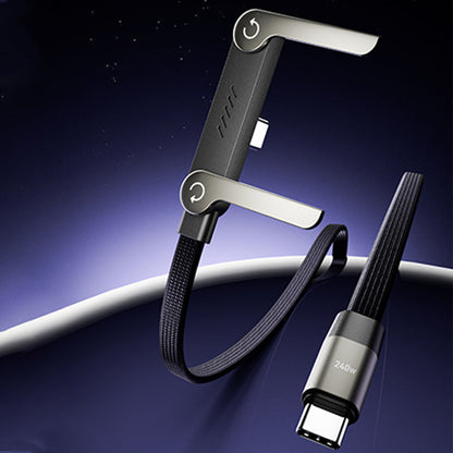 🔥Time-Limited Special💥240W 2-in-1 USB-C Stand Charging Cable, Hands-Free Phone Holder & Fast Charger Cord
