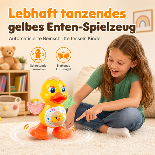 🎁2026 New Arrivals 50% OFF💥Electric Singing and Dancing Cartoon Duck Toy | LED Light Effects, Waddling Motion🌈