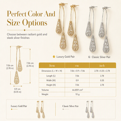 🔥50% OFF!!📢⚡ Women's Dual-Wear Zircon Tassel Earrings – Shiny, Elegant & Convertible, Add a Sparkling Finishing Touch to Day-to-Night Looks 💫