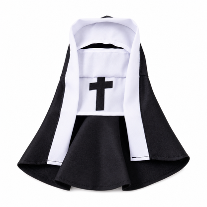 Funny Pet Nun Costume for Cats and Small Dogs Cosplay Outfit for Dress Up and Photo Props
