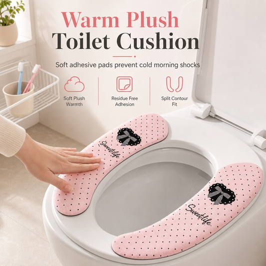 📢📢50%  OFF !! ⏰Electrostatic Toilet Seat Cushions – Traceless Stick-On Pads, 1 Pair