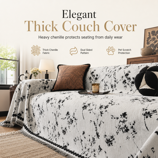 French Style Chenille Sofa Cover Cat Scratch Resistant Universal Couch Slipcover Throw Blanket