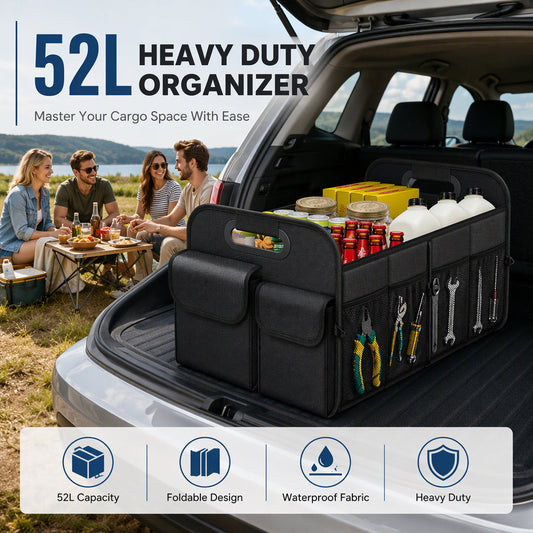 Large-Capacity Waterproof  Foldable Car Trunk Organizer