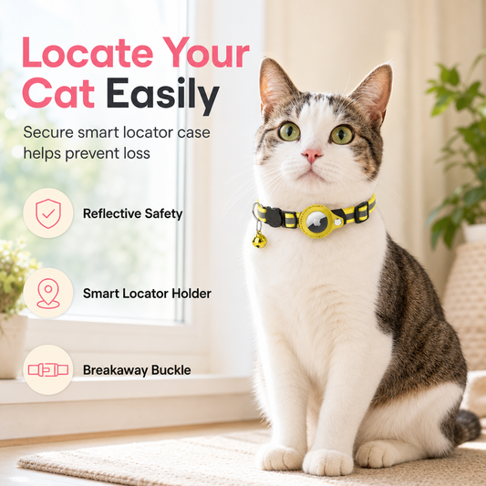 🔥Time-Limited Special💥Reflective Cat Collar with Waterproof Smart Pet Tracker Locator🐱✨