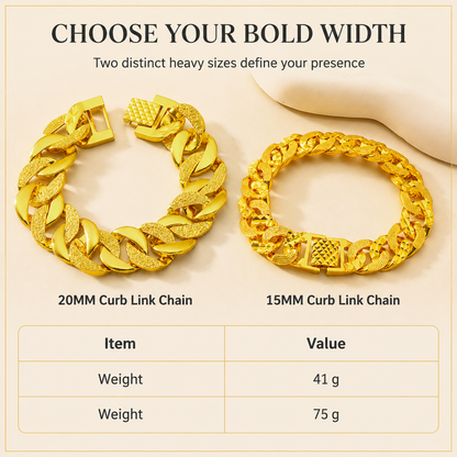 🔥Time-Limited Special💥Men's Vietnamese Sand-Gold Style Bracelet – Matte Sandblasted Finish & Watch Clasp💎