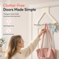 🔥Time-Limited Special💥Cream Over the Door Hook Organizer Rack Heightened and Reinforced Punch Free Heavy Duty Coat Hat and Bag Hanging Rack for Bedroom