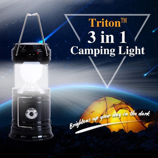 🔥Time-Limited Special💥LED Flame Camping Lantern – 3-in-1 Lantern & Flashlight, Flickering Flame Mode – Retractable, Portable – Solar & USB Rechargeable! 🔦💨