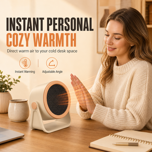 🔥Time-Limited Special💥 Portable Desktop Heater – Adjustable Warm Air & Two Heat Settings for Home and Office