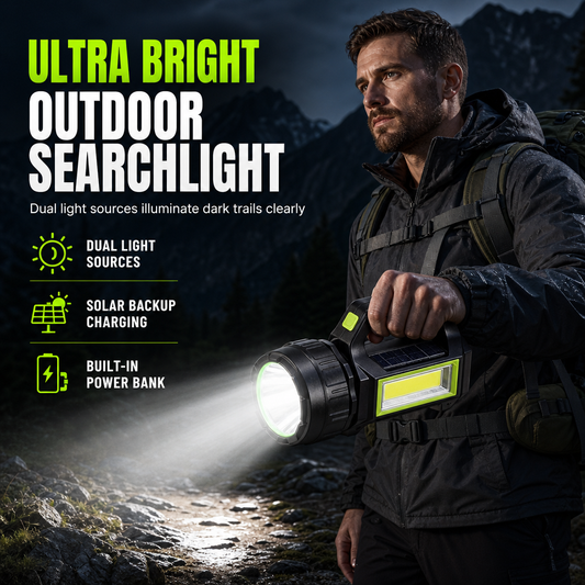 🔥Time-Limited Special💥Multifunctional Ultra-Bright Rechargeable Searchlight & Work Light – USB Charging, Ready for Outdoors, Garages & Power Cuts ✨