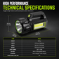 🔥Time-Limited Special💥Multifunctional Ultra-Bright Rechargeable Searchlight & Work Light – USB Charging, Ready for Outdoors, Garages & Power Cuts ✨