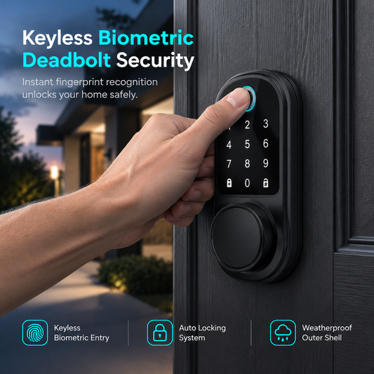🔥Time-Limited Special💥Smart Fingerprint Deadbolt Door Lock with Bluetooth Keyless Entry