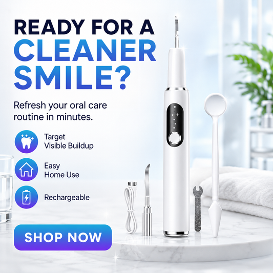 🔥Time-Limited Special💥Portable Ultrasonic Teeth Cleaner and Tartar Remover Set