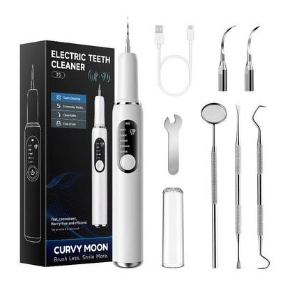 🔥Time-Limited Special💥Portable Ultrasonic Teeth Cleaner and Tartar Remover Set