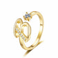 ✨ 50% RABATT! 💍 Justerbar Rhinestone Initialbokstav Ring for Kvinner